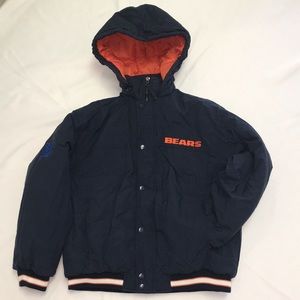 REEBOK PUFFER BOMBER NFL CHICAGO BEARS  HOODED